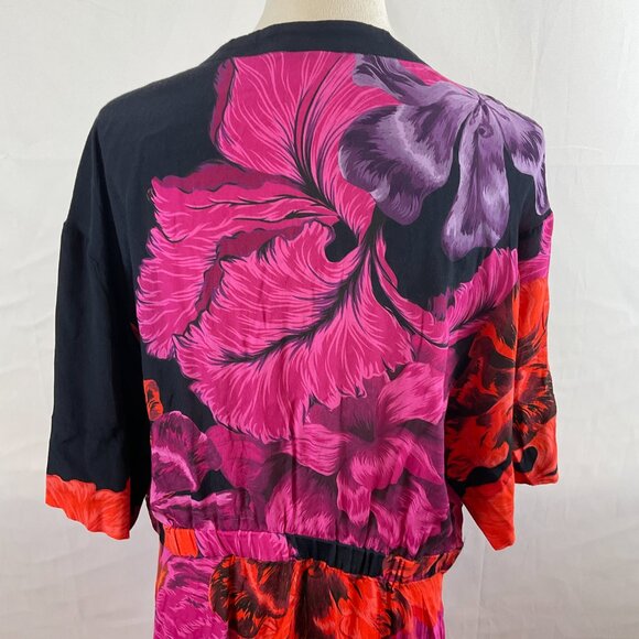 The Kit. Cobie Shirtdress Striped Iris Button Front Short Sleeve Pockets Maxi - Picture 11 of 14